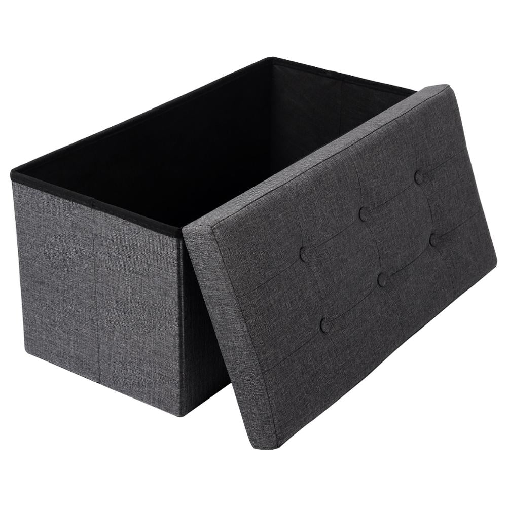 Opvouwbare poef met opslag 80 liter - Design Meubelz
