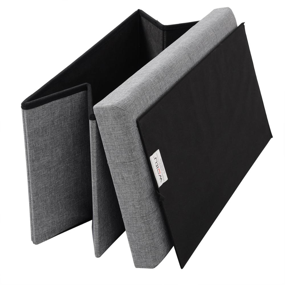 Opvouwbare poef met opslag 80 liter - Design Meubelz