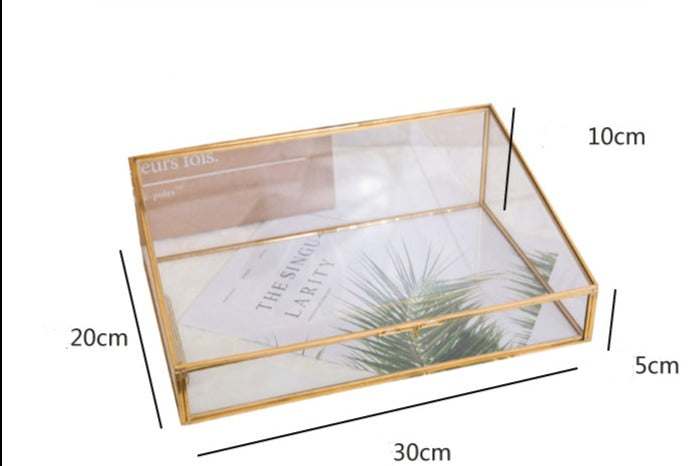 Nordicz vitrinekast/ displaykast goud met glas - Design Meubelz