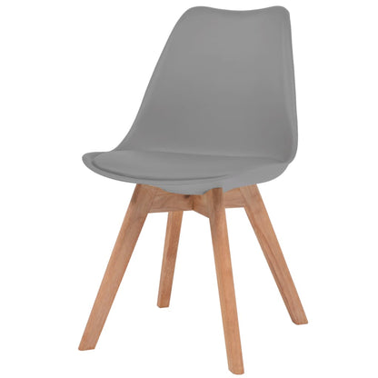 Eetkamerstoelen 6 St Kunststof Grijs - Design Meubelz