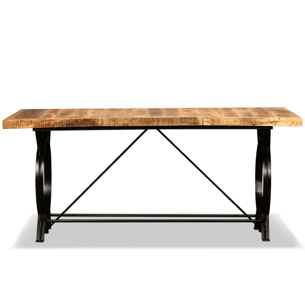 Eettafel 180 Cm Massief Ruw Mangohout - Design Meubelz