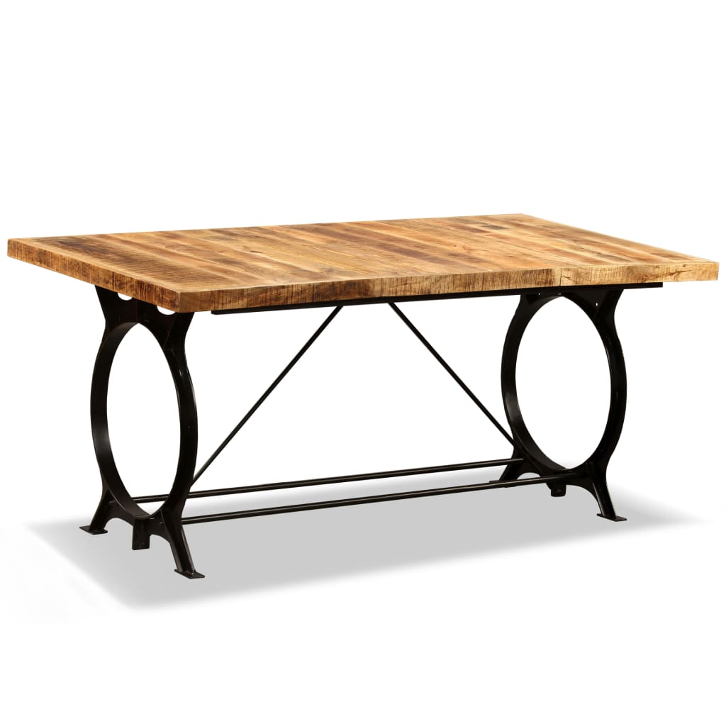 Eettafel 180 Cm Massief Ruw Mangohout - Design Meubelz