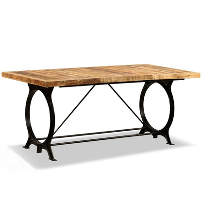 Eettafel 180 Cm Massief Ruw Mangohout - Design Meubelz