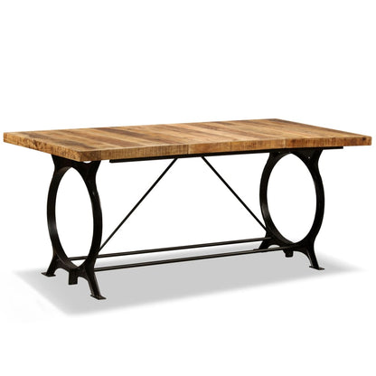 Eettafel 180 Cm Massief Ruw Mangohout - Design Meubelz