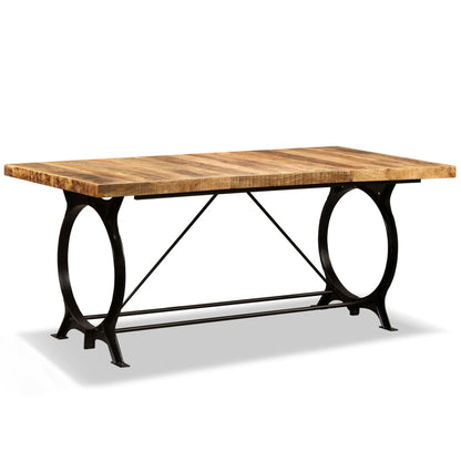 Eettafel 180 Cm Massief Ruw Mangohout - Design Meubelz