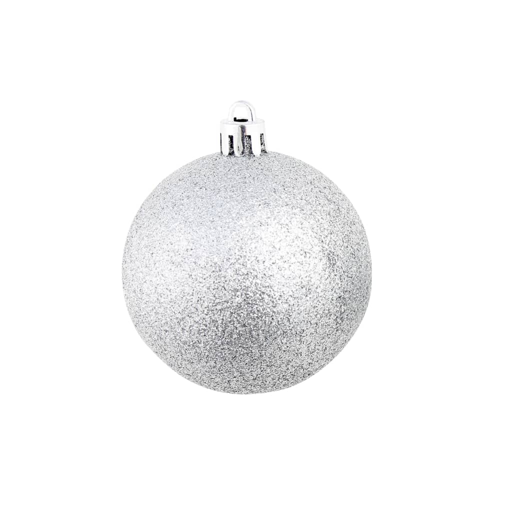 100-Delige Kerstballenset 3/4/6 Cm Zilverkleurig Zilver - Design Meubelz