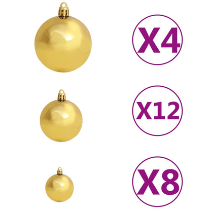 100-Delige Kerstballenset 3/4/6 Cm Bruin/Bronskleur/Goudkleurig Bruin/brons/goud - Design Meubelz