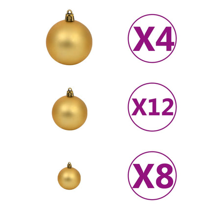 100-Delige Kerstballenset 3/4/6 Cm Bruin/Bronskleur/Goudkleurig Bruin/brons/goud - Design Meubelz