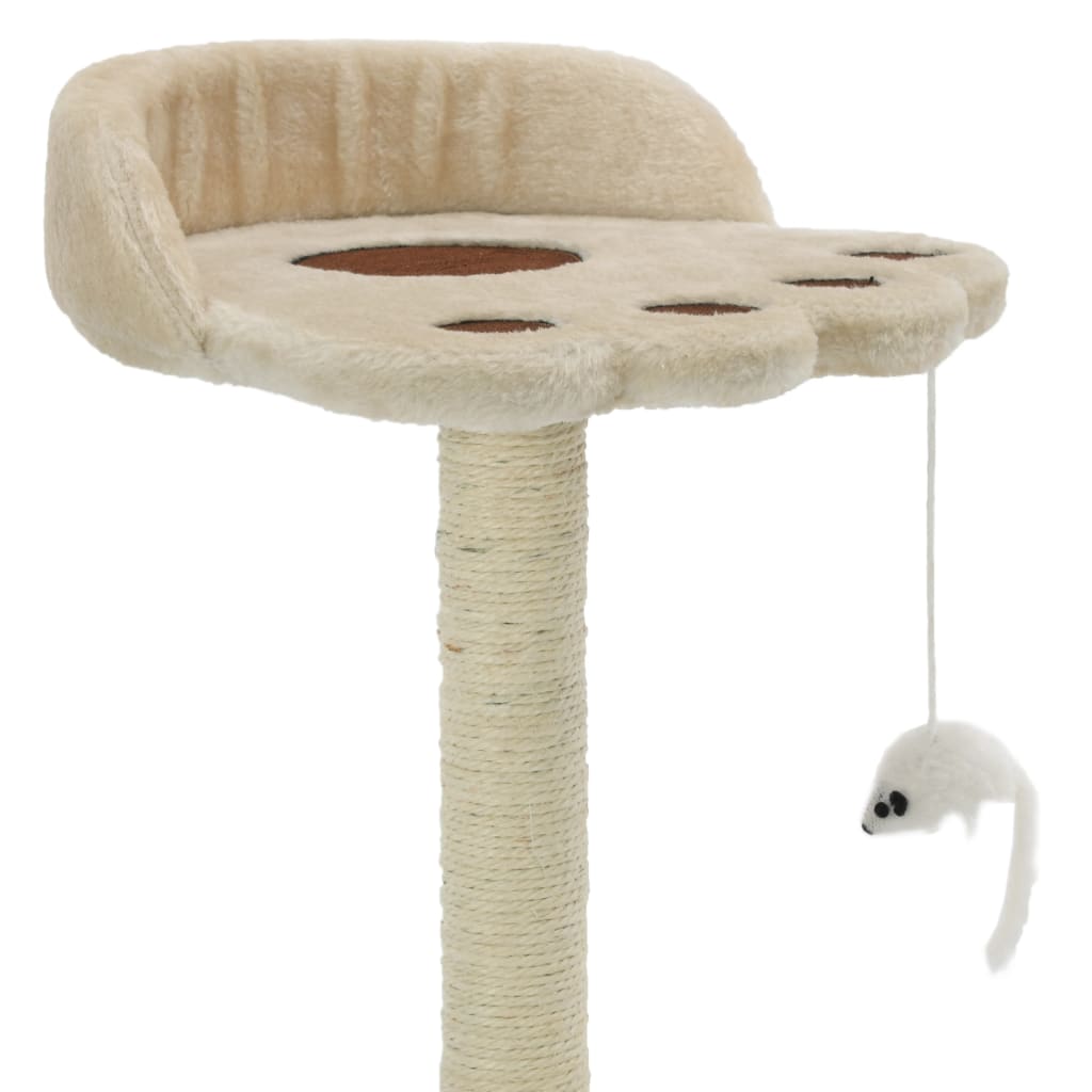 Kattenkrabpaal Met Sisal Krabpaal 40 Cm Beige En Bruin Beige - Design Meubelz