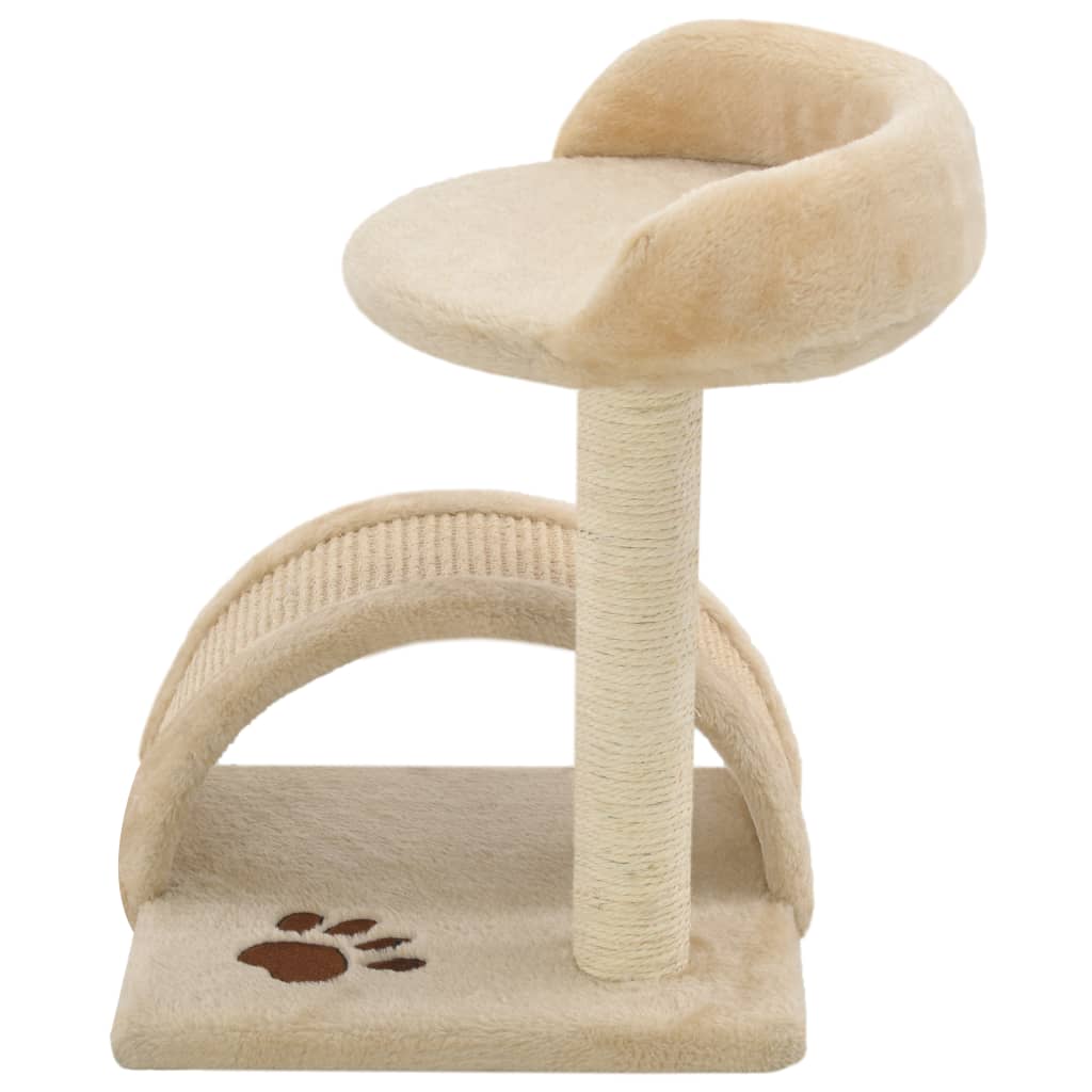 Kattenkrabpaal Met Sisal Krabpaal 40 Cm Beige En Bruin Beige - Design Meubelz