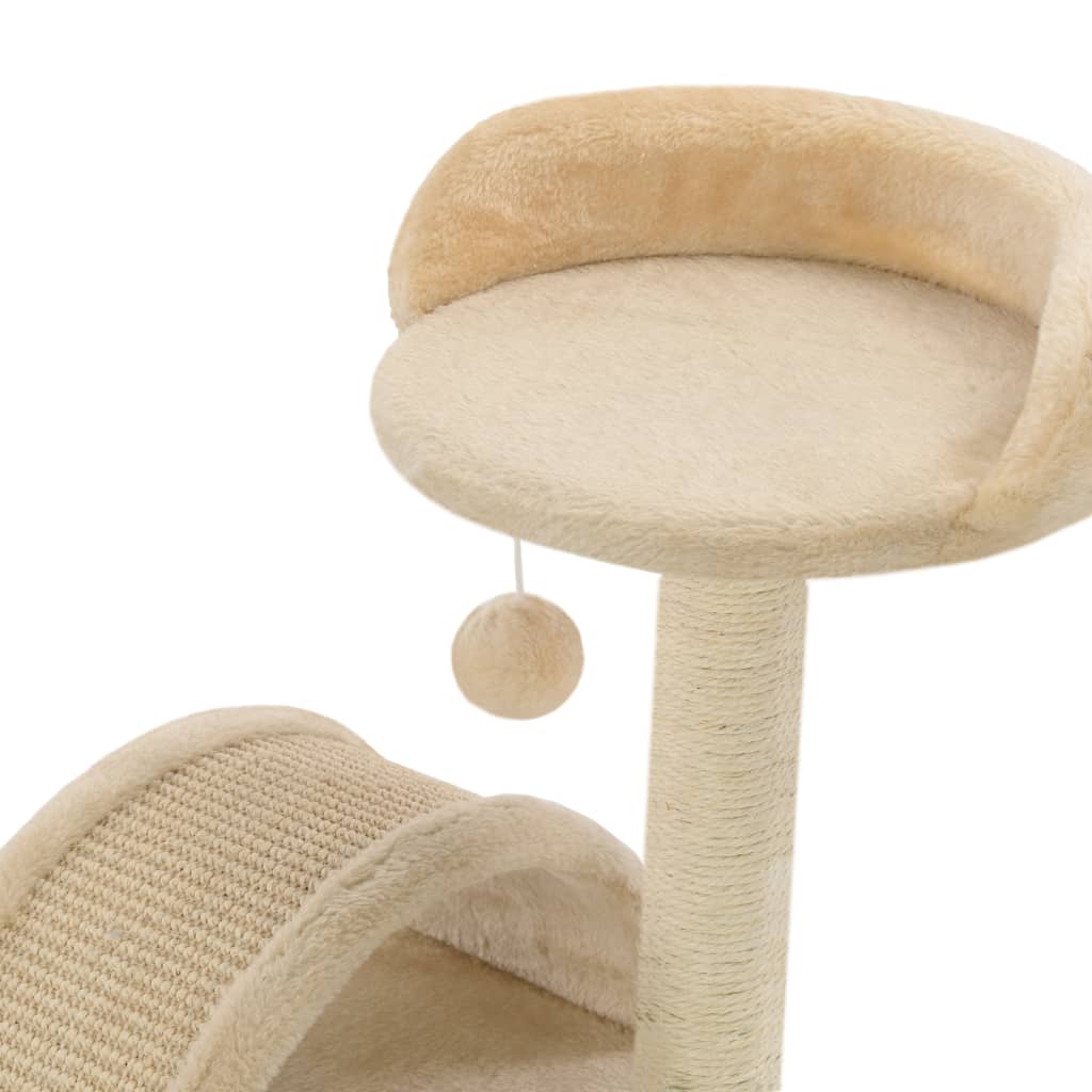 Kattenkrabpaal Met Sisal Krabpaal 40 Cm Beige En Bruin Beige - Design Meubelz