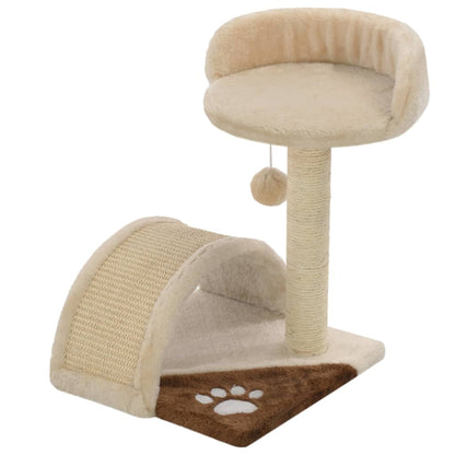 Kattenkrabpaal Met Sisal Krabpaal 40 Cm Beige En Bruin Beige en bruin - Design Meubelz