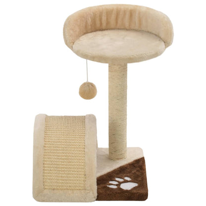 Kattenkrabpaal Met Sisal Krabpaal 40 Cm Beige En Bruin Beige en bruin - Design Meubelz