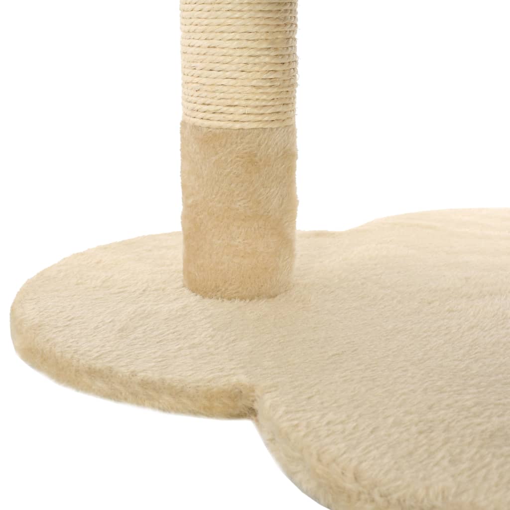 Kattenkrabpaal Met Sisal Krabpaal 50 Cm Beige En Bruin - Design Meubelz