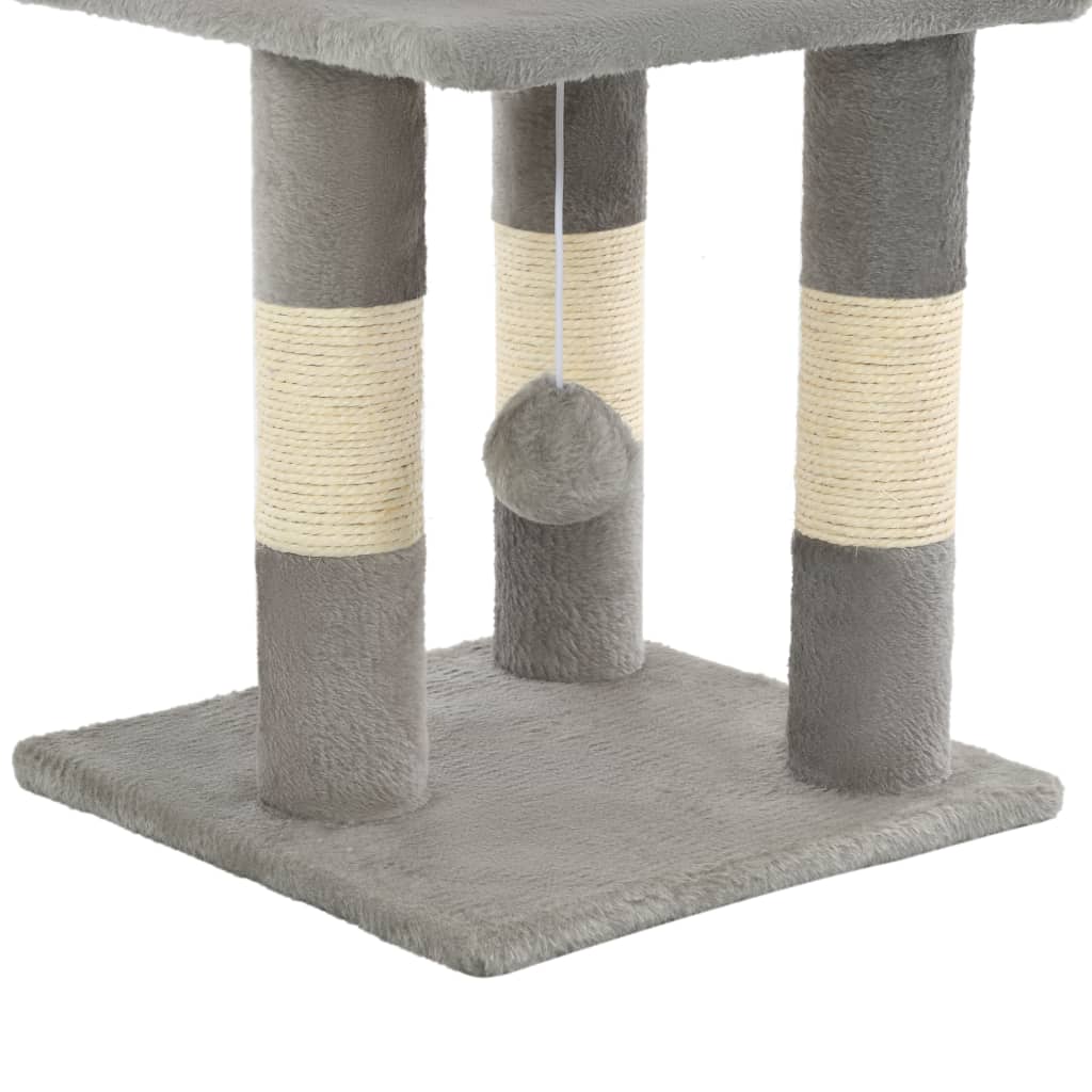 Kattenkrabpaal Met Sisal Krabpalen 65 Cm Grijs Grijs - Design Meubelz