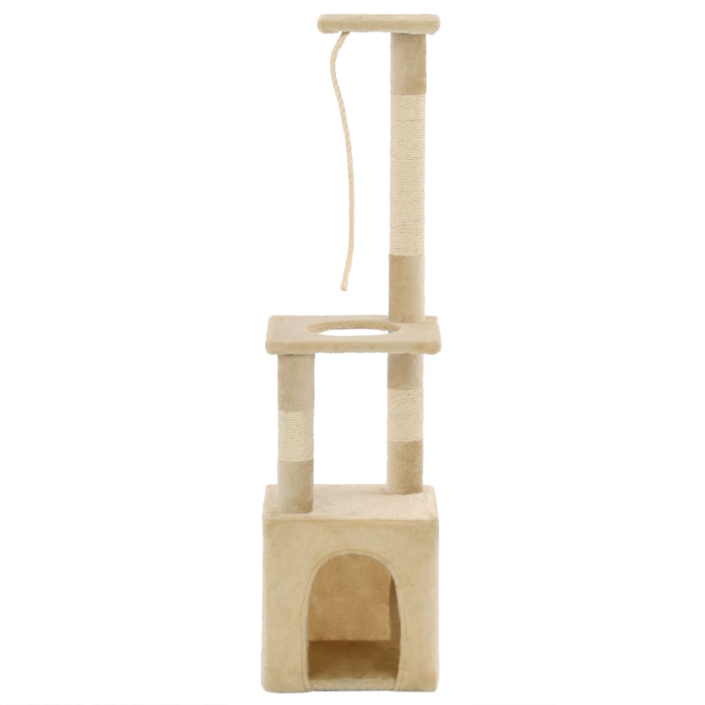 Kattenkrabpaal Met Sisal Krabpalen 109 Cm Beige Beige - Design Meubelz