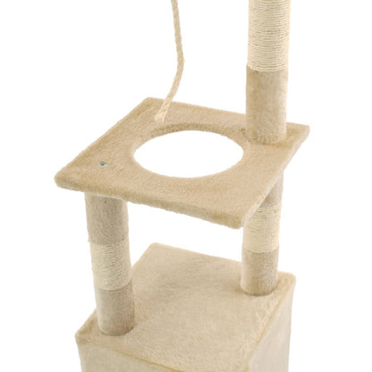 Kattenkrabpaal Met Sisal Krabpalen 109 Cm Beige Beige - Design Meubelz