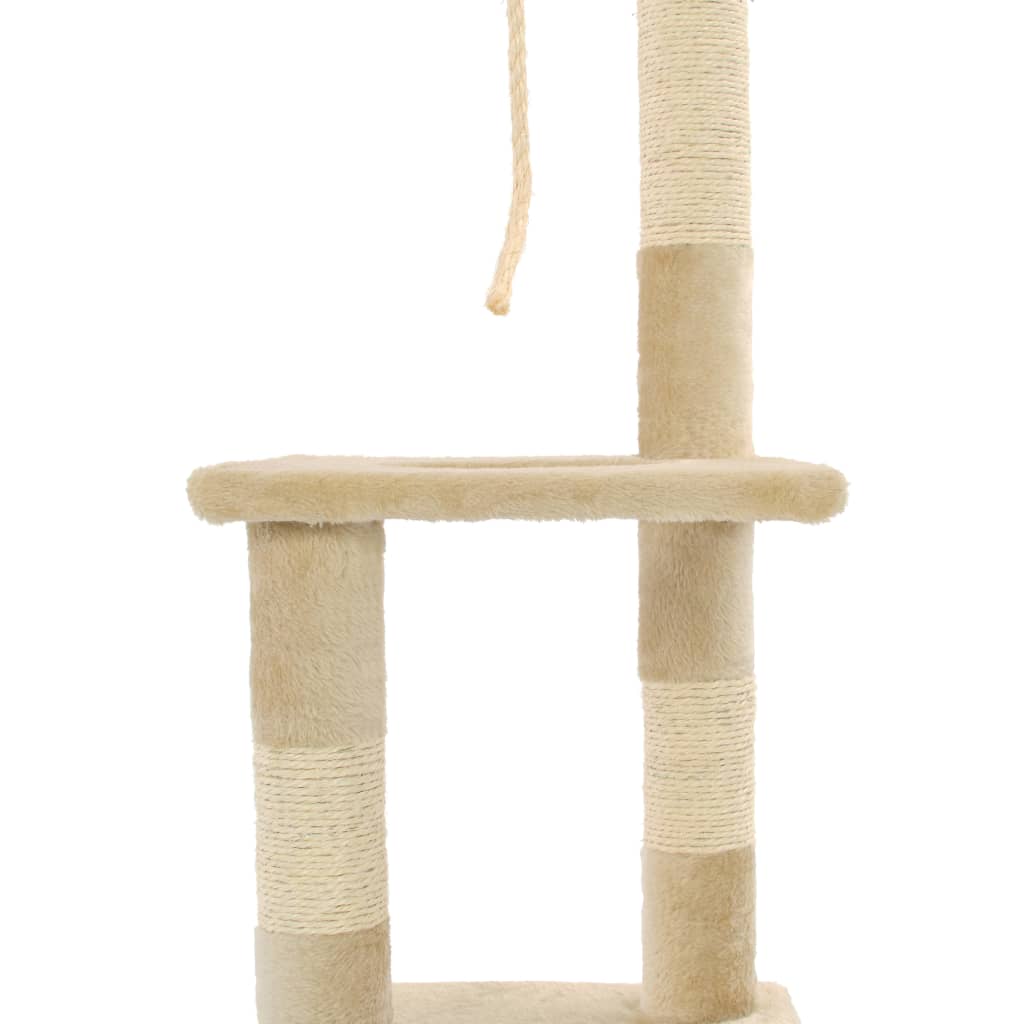 Kattenkrabpaal Met Sisal Krabpalen 109 Cm Beige Beige - Design Meubelz