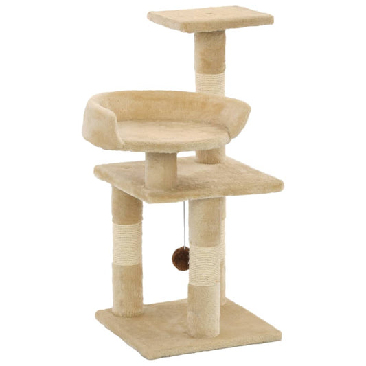 Kattenkrabpaal Met Sisal Krabpalen 65 Cm Beige Geel - Design Meubelz