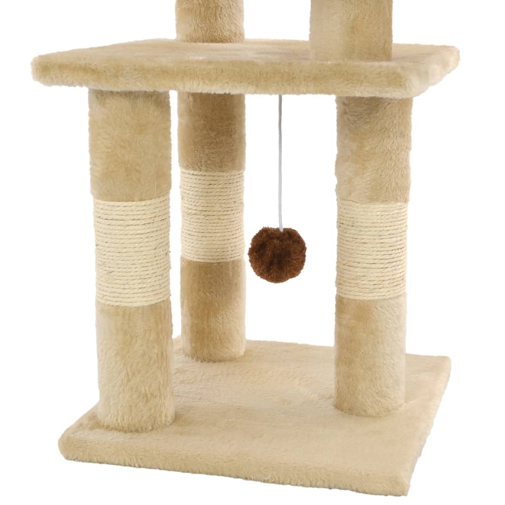 Kattenkrabpaal Met Sisal Krabpalen 65 Cm Beige Geel - Design Meubelz