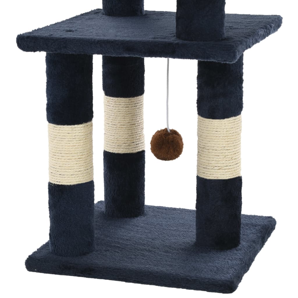 Kattenkrabpaal Met Sisal Krabpalen 65 Cm Blauw Blauw - Design Meubelz