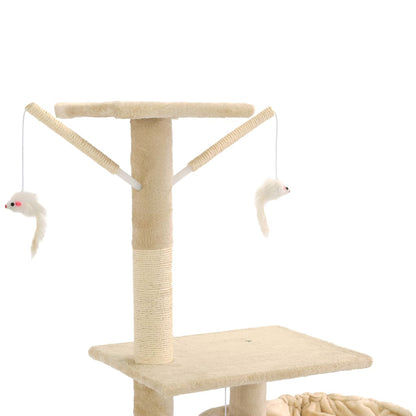 Kattenkrabpaal Met Sisal Krabpalen 230-250 Cm Beige Beige - Design Meubelz