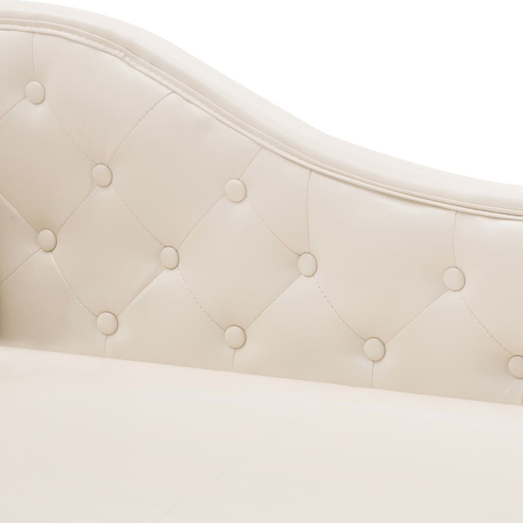 Chaise Longue Kunstleer Crèmewit - Design Meubelz