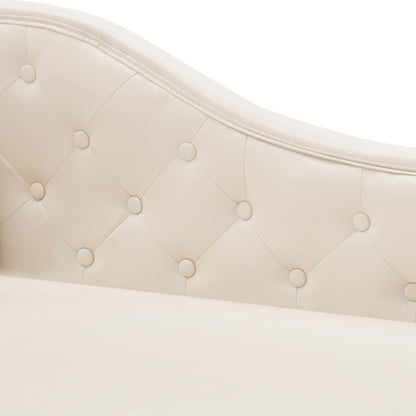 Chaise Longue Kunstleer Crèmewit - Design Meubelz