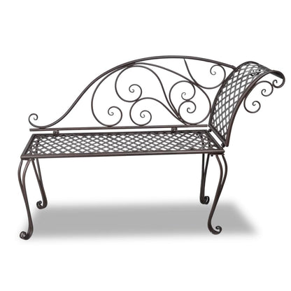 Chaise Longue 128 Cm Staal Antiekbruin - Design Meubelz