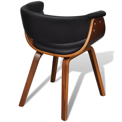 Eetkamerstoelen 6 St Gebogen Hout En Kunstleer - Design Meubelz