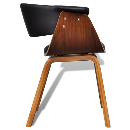 Eetkamerstoelen 6 St Gebogen Hout En Kunstleer - Design Meubelz