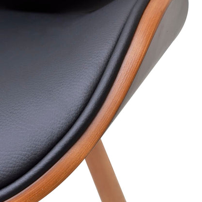 Eetkamerstoelen 6 St Gebogen Hout En Kunstleer - Design Meubelz