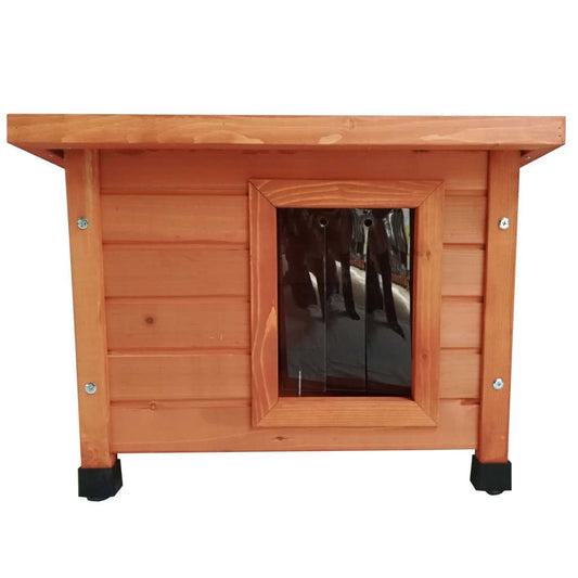 @Pet Kattenhok Voor Buiten 57X45X43 Cm Hout Bruin Bruin - Design Meubelz