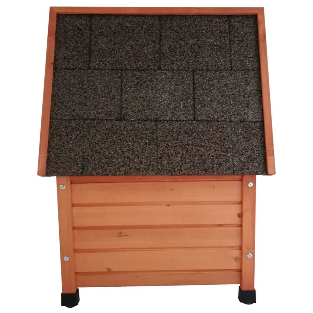 @Pet Kattenhok Voor Buiten 57X45X43 Cm Hout Bruin Bruin - Design Meubelz