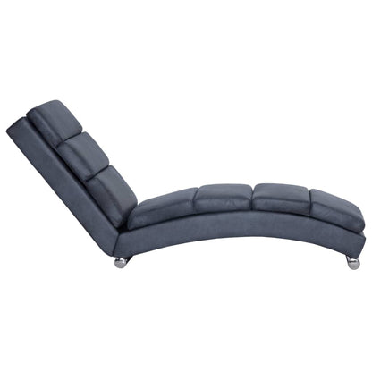 Chaise Longue Kunstsuède Grijs - Design Meubelz