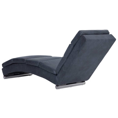 Chaise Longue Kunstsuède Grijs - Design Meubelz