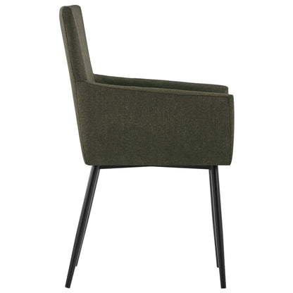 Eetkamerstoelen 2 St Met Armleuningen Stof Bruin - Design Meubelz