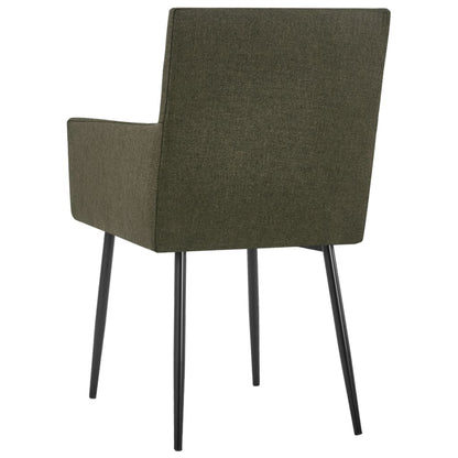 Eetkamerstoelen 2 St Met Armleuningen Stof Bruin - Design Meubelz