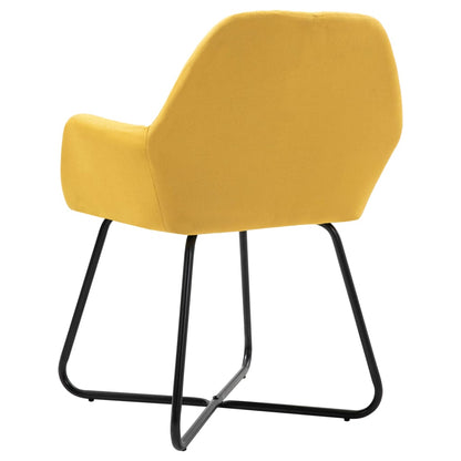 Eetkamerstoelen 2 St Stof Geel - Design Meubelz