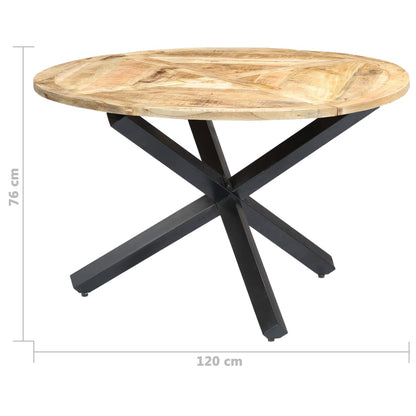 Eettafel Rond 120X76 Cm Massief Mangohout - Design Meubelz