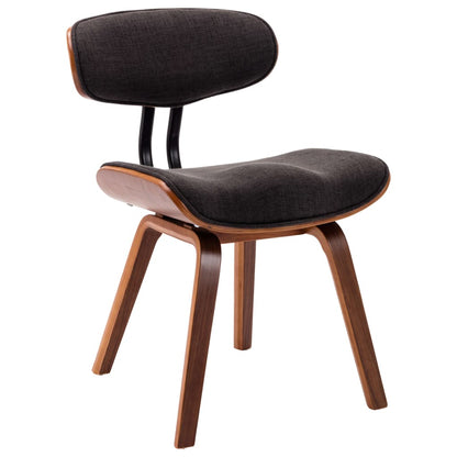 Eetkamerstoelen 2 St Gebogen Hout En Stof Grijs - Design Meubelz