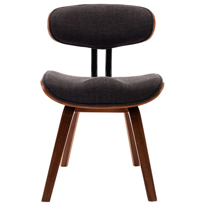 Eetkamerstoelen 2 St Gebogen Hout En Stof Grijs - Design Meubelz