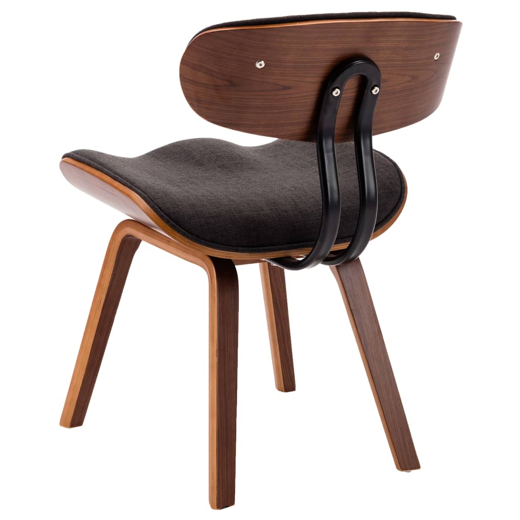 Eetkamerstoelen 2 St Gebogen Hout En Stof Grijs - Design Meubelz