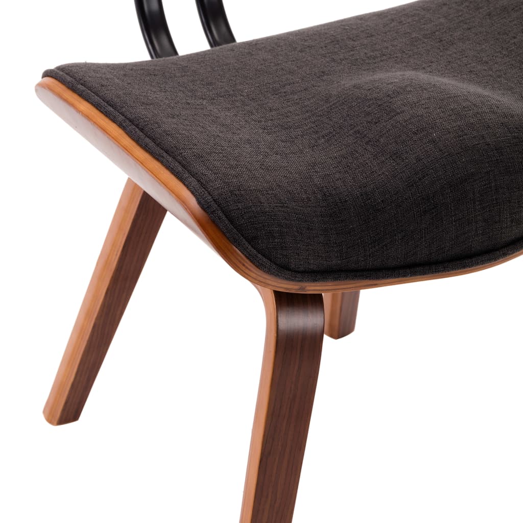 Eetkamerstoelen 2 St Gebogen Hout En Stof Grijs - Design Meubelz