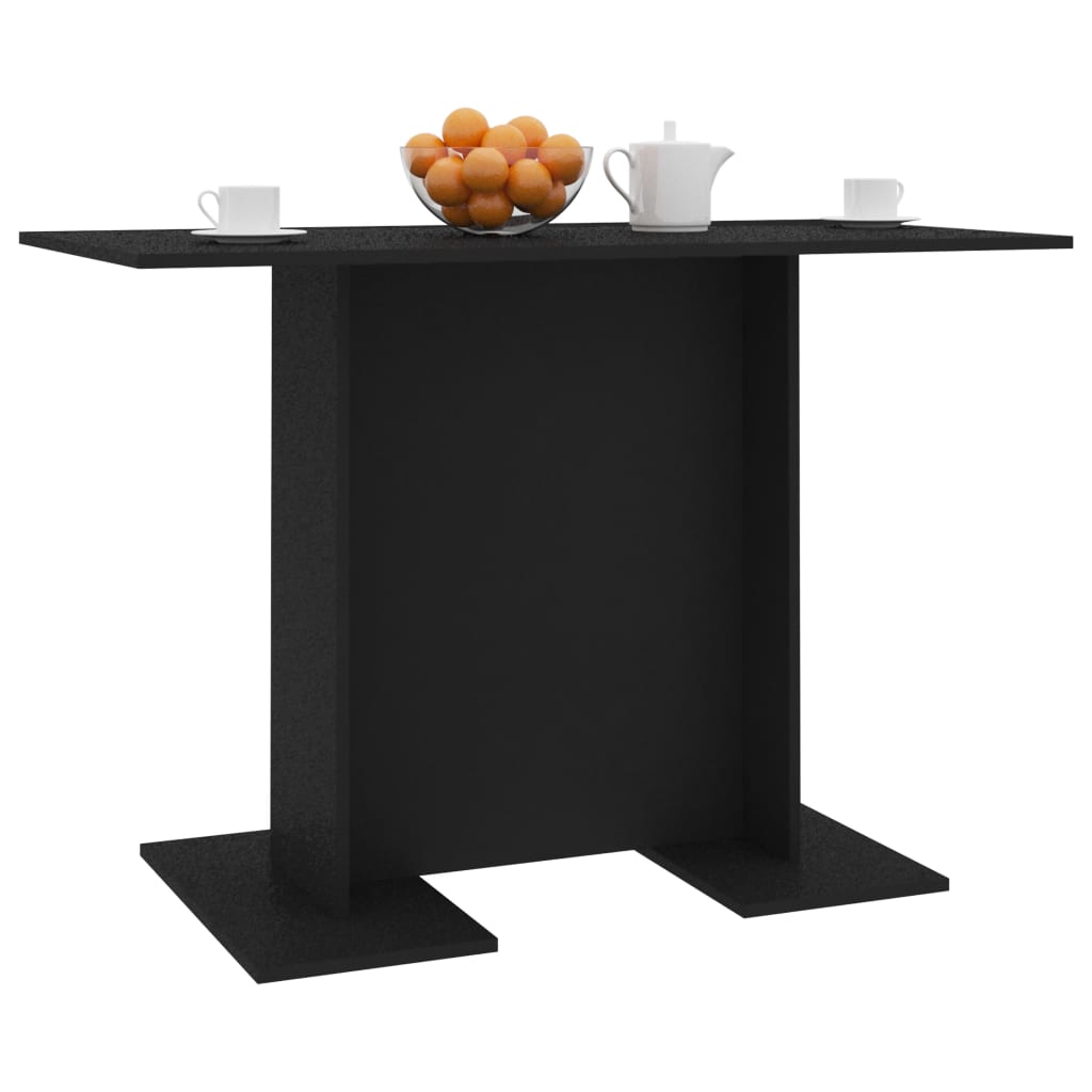Eettafel 110X60X75 Cm Bewerkt Hout Zwart - Design Meubelz