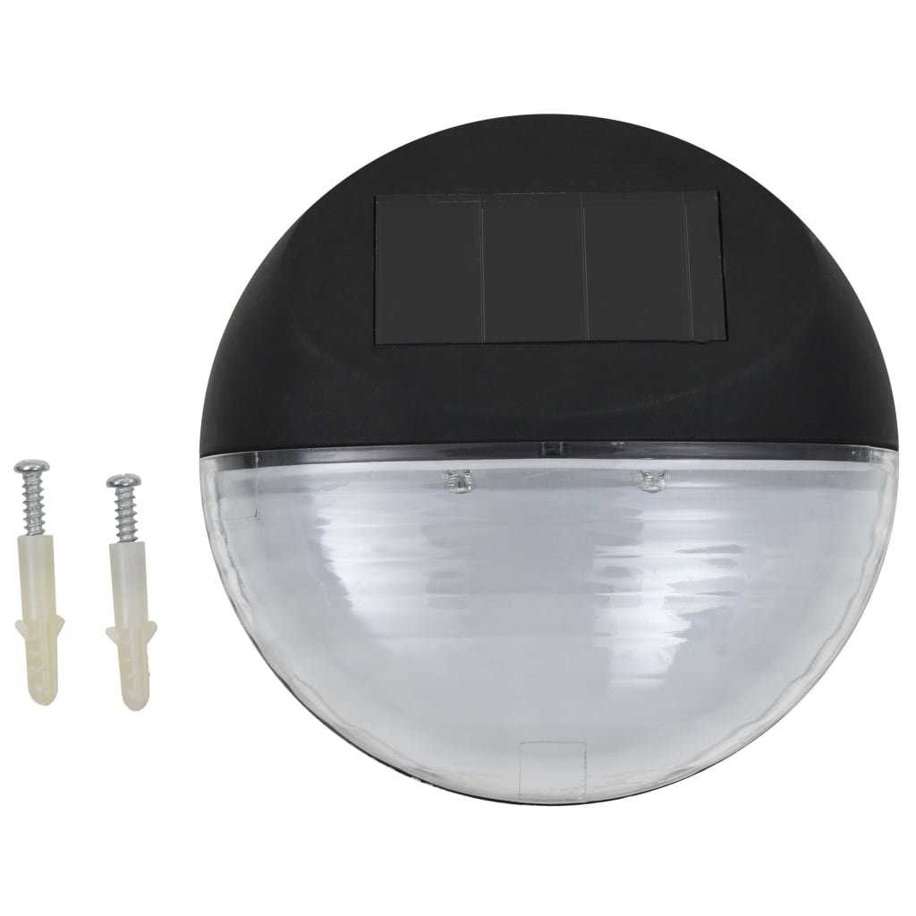 Solarwandlampen Led 24 St Rond Zwart 24 - Design Meubelz