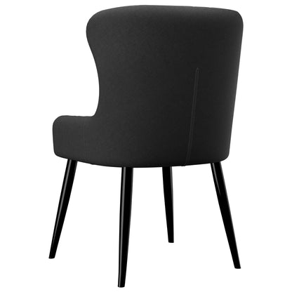 Eetkamerstoelen 2 St Stof Zwart - Design Meubelz