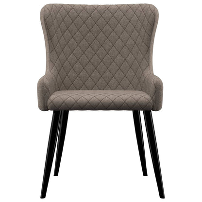 Eetkamerstoelen Draaibaar 2 St Stof Taupe - Design Meubelz