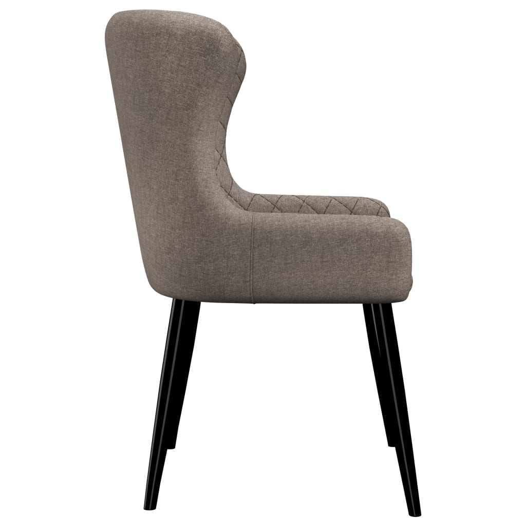 Eetkamerstoelen Draaibaar 2 St Stof Taupe - Design Meubelz