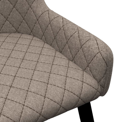 Eetkamerstoelen Draaibaar 2 St Stof Taupe - Design Meubelz